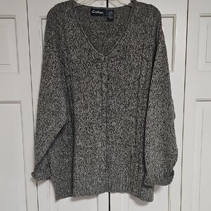 Capture Black and Gray Knit Pullover